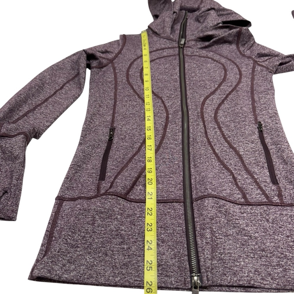 Lululemon Stride Jacket II Luon Hooded Size 4 Heathered Cherry Athleisure Yoga - Picture 12 of 16